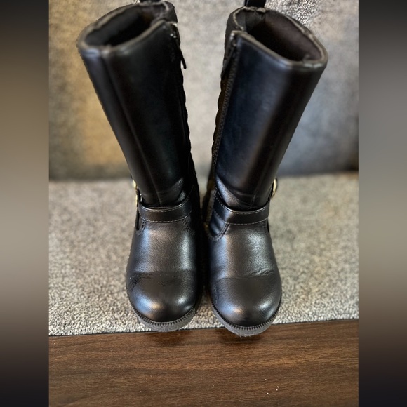 Toddler size 6 Black Knee-High Boots. - Picture 2 of 10